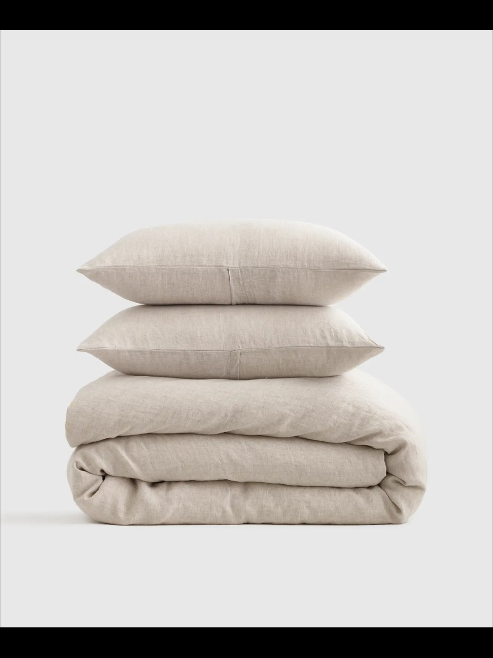 Quince European Linen Duvet Cover With Shams King Cal King Natural Chambray